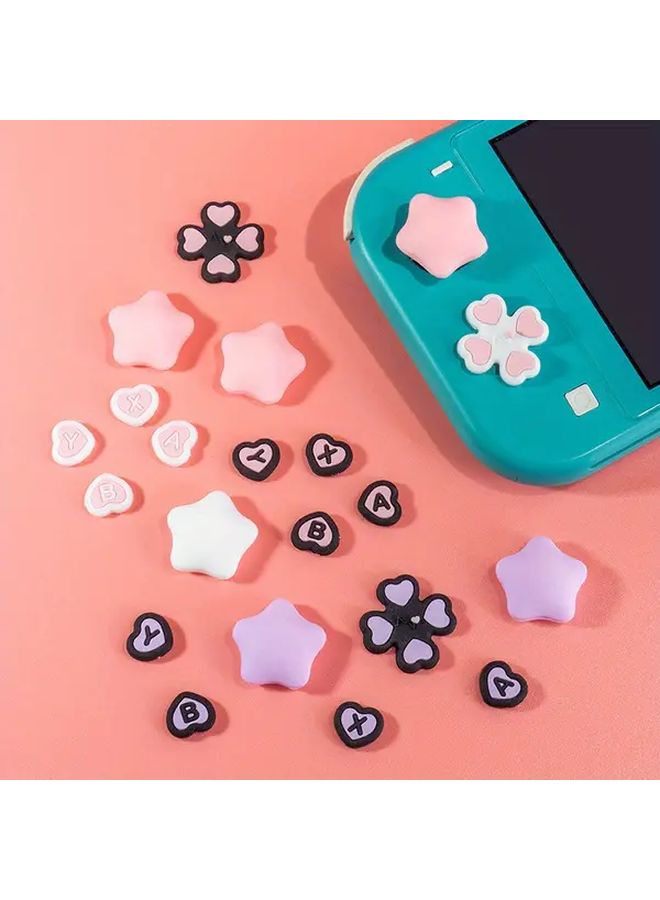 Pink White Silicone Joycon Thumb Grip Cap Cover For Nintendo Switch OLED Lite - Image 4